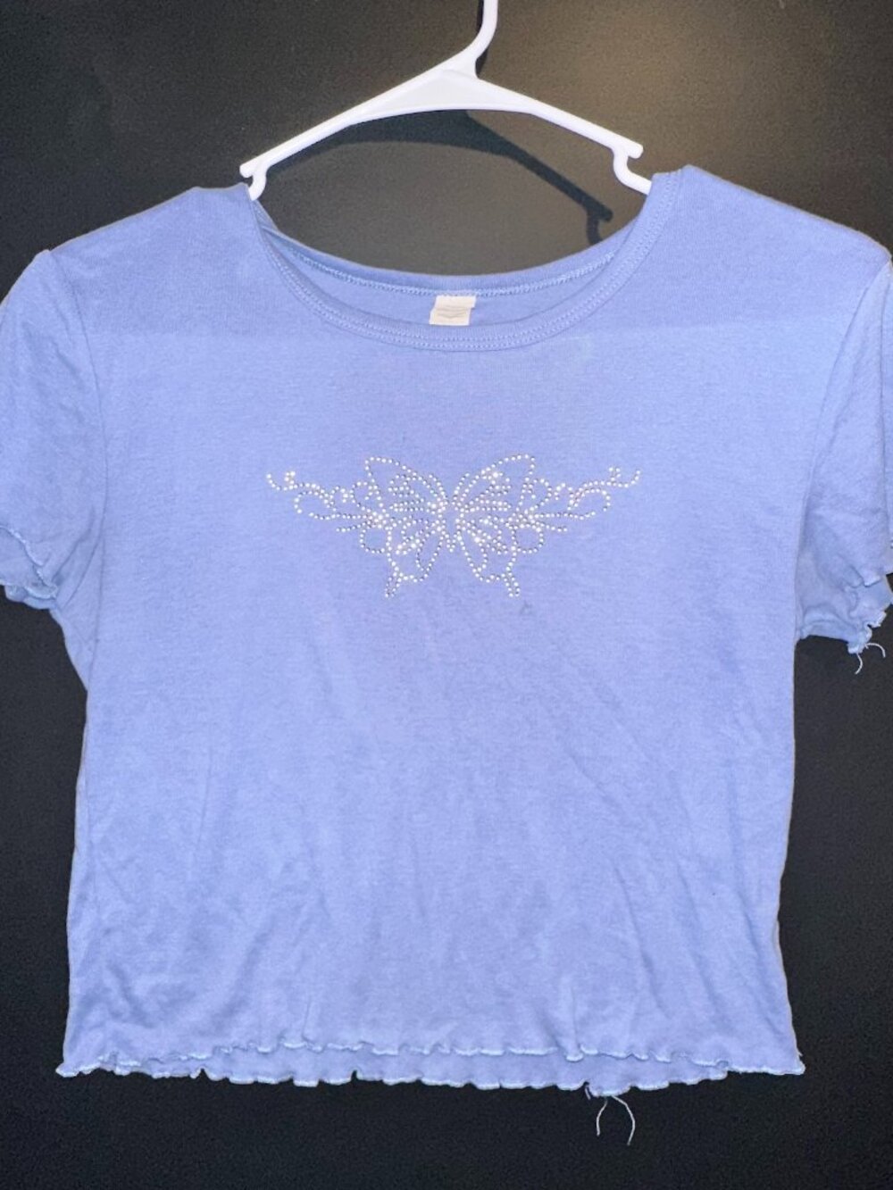 Size Small Butterfly Blue/Purple Shirt Fitted